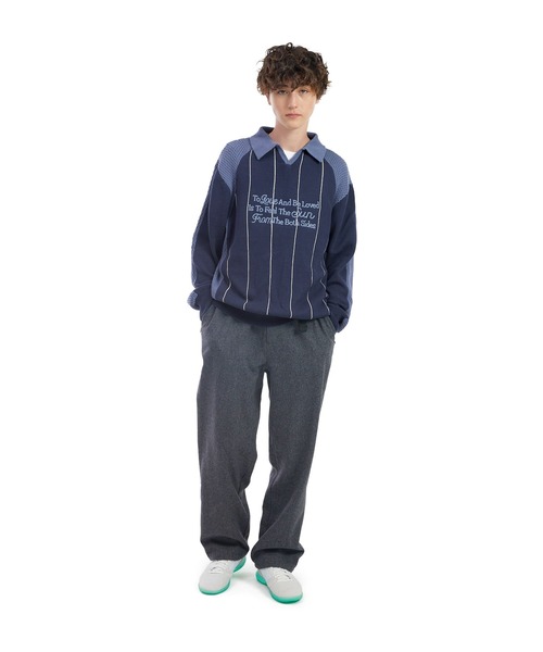 SUNLOVE（サンラブ）の「Script Knit Jersey（ニット/セーター・レディース・ネイビー/アイボリー・S/M/L）」の12枚目の写真