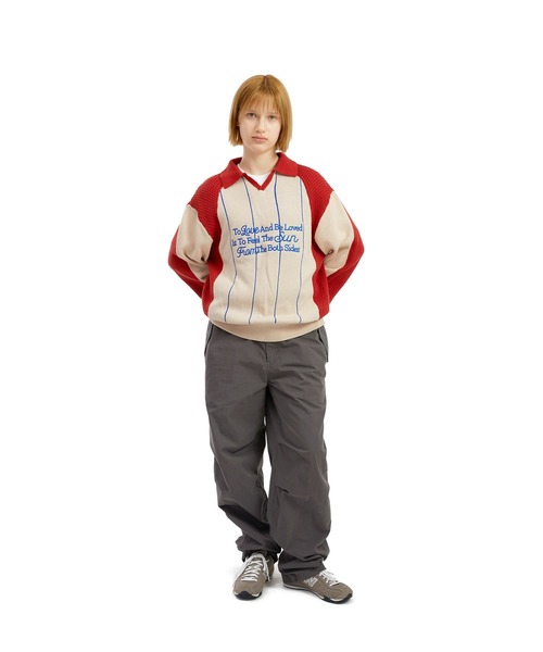 SUNLOVE（サンラブ）の「Script Knit Jersey（ニット/セーター・レディース・ネイビー/アイボリー・S/M/L）」の7枚目の写真
