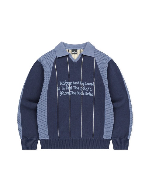 SUNLOVE（サンラブ）の「Script Knit Jersey（ニット/セーター・レディース・ネイビー/アイボリー・S/M/L）」の16枚目の写真