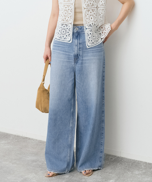 Spick & Span(スピックアンドスパン)の「upper hights/アッパーハイツ 別注THE LIAM*(デニムパンツ・レディース・エメラルドブルー/ホワイト系その他・24/23/25)」の6枚目の写真
