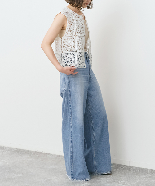 Spick & Span(スピックアンドスパン)の「upper hights/アッパーハイツ 別注THE LIAM*(デニムパンツ・レディース・エメラルドブルー/ホワイト系その他・24/23/25)」の12枚目の写真
