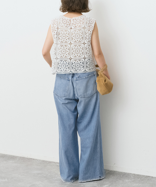 Spick & Span(スピックアンドスパン)の「upper hights/アッパーハイツ 別注THE LIAM*(デニムパンツ・レディース・エメラルドブルー/ホワイト系その他・24/23/25)」の13枚目の写真