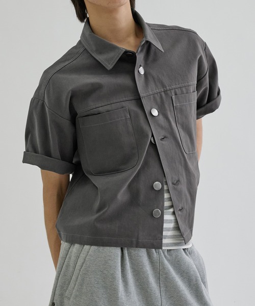 thee  ダブルボタンシャツ 定価22000 破格につき早い者勝ち セール】Double button short sleeve shirts / ダブルボタンショート