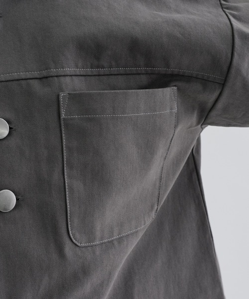 EPNK(イーピーエヌケー)の「Double button short sleeve shirts / ダブルボタンショートスリーブシャツ(シャツ/ブラウス・メンズ・ブラック/チャコールグレー・SMALL/MEDIUM/LARGE)」の22枚目の写真