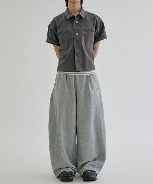 EPNK(イーピーエヌケー)の「Double button short sleeve shirts / ダブルボタンショートスリーブシャツ(シャツ/ブラウス・メンズ・ブラック/チャコールグレー・SMALL/MEDIUM/LARGE)」の18枚目の写真