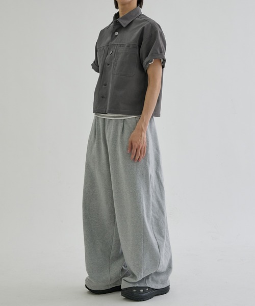 EPNK(イーピーエヌケー)の「Double button short sleeve shirts / ダブルボタンショートスリーブシャツ(シャツ/ブラウス・メンズ・ブラック/チャコールグレー・SMALL/MEDIUM/LARGE)」の19枚目の写真