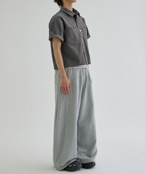 EPNK(イーピーエヌケー)の「Double button short sleeve shirts / ダブルボタンショートスリーブシャツ(シャツ/ブラウス・メンズ・ブラック/チャコールグレー・SMALL/MEDIUM/LARGE)」の21枚目の写真