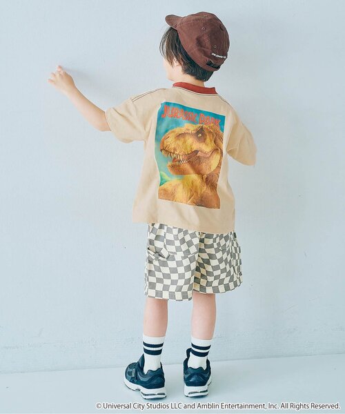 p.premier(ピードットプルミエ)の「ジュラシックパーク バリエーショングラフィックTシャツ(Tシャツ/カットソー・キッズ・ブラック/ブルー/オフホワイト/ベージュ/チャコール・80/90/100/110/120/130/140)」の9枚目の写真