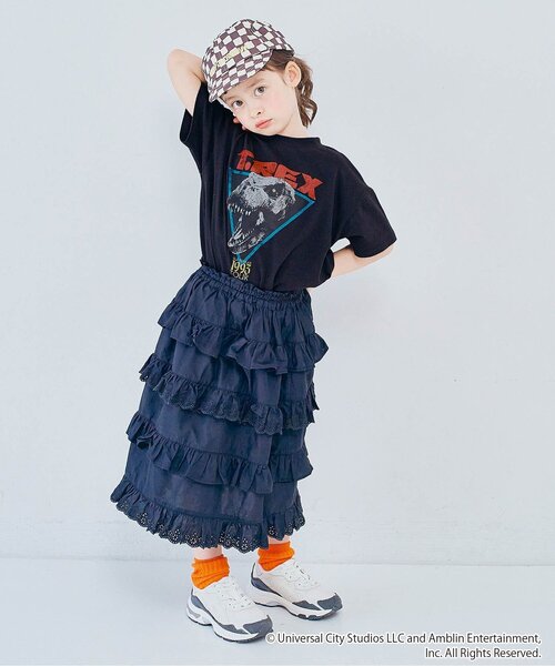 p.premier(ピードットプルミエ)の「ジュラシックパーク バリエーショングラフィックTシャツ(Tシャツ/カットソー・キッズ・ブラック/ブルー/オフホワイト/ベージュ/チャコール・80/90/100/110/120/130/140)」の12枚目の写真