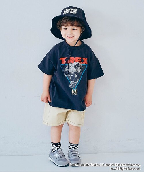 p.premier(ピードットプルミエ)の「ジュラシックパーク バリエーショングラフィックTシャツ(Tシャツ/カットソー・キッズ・ブラック/ブルー/オフホワイト/ベージュ/チャコール・80/90/100/110/120/130/140)」の15枚目の写真