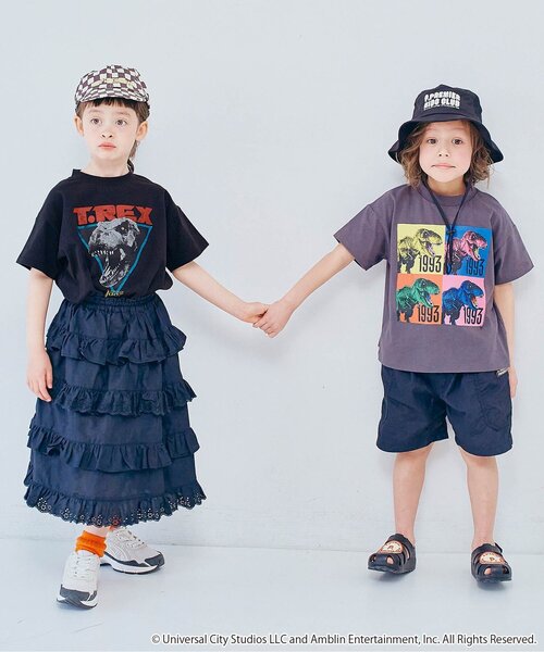 p.premier(ピードットプルミエ)の「ジュラシックパーク バリエーショングラフィックTシャツ(Tシャツ/カットソー・キッズ・ブラック/ブルー/オフホワイト/ベージュ/チャコール・80/90/100/110/120/130/140)」の16枚目の写真