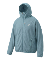 H-Tech Grid Fleece Hoodie Zip-Up Vintage Blue