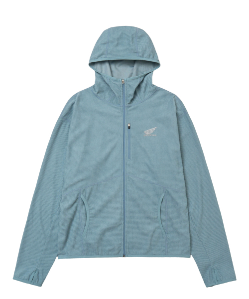 PHYPS MOTORCYCLE（フィップスモーターサイクル）の「H-Tech Grid Fleece Hoodie Zip-Up Vintage Blue（パーカー・レディース・その他・SMALL/MEDIUM/LARGE/X-LARGE）」の2枚目の写真