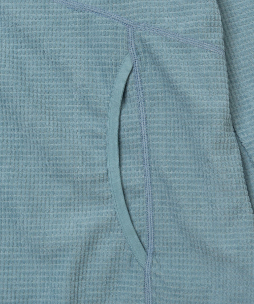 PHYPS MOTORCYCLE（フィップスモーターサイクル）の「H-Tech Grid Fleece Hoodie Zip-Up Vintage Blue（パーカー・レディース・その他・SMALL/MEDIUM/LARGE/X-LARGE）」の5枚目の写真