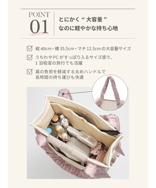 USAGI ONLINE/ZOZOTOWN限定】キルティングキャリーオントート（トート