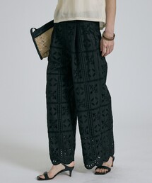 qualite | 【セットアップ対応】エンブロイダリーワイドパンツ/春服/夏服(その他パンツ)