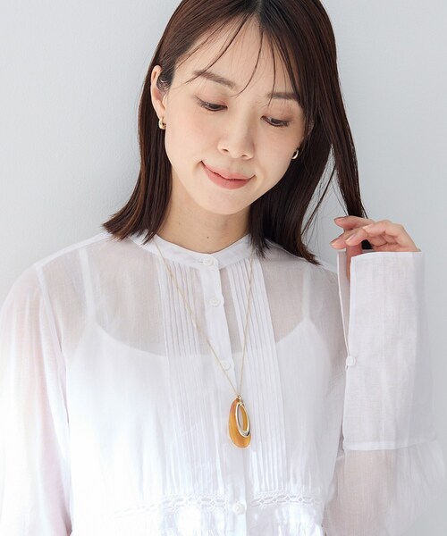 UNTITLED(アンタイトル)の「【ステンレスチェーン】ティアーズネックレス(ネックレス・レディース・アイボリー系4/キャメル・99)」の8枚目の写真