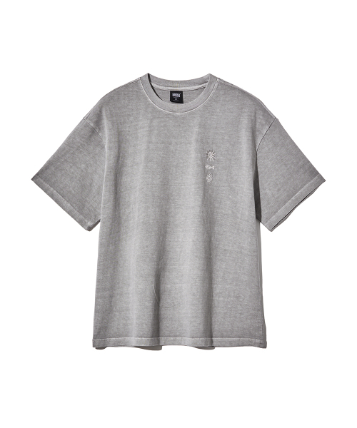 GAKKAI UNIONS（ガッカイユニオンズ）の「シンボルオーバークロップピグメント刺繍Tシャツストーングレー（Tシャツ/カットソー・レディース・その他・MEDIUM/LARGE/X-LARGE）」の2枚目の写真