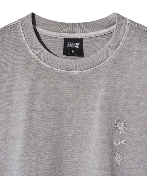 GAKKAI UNIONS（ガッカイユニオンズ）の「シンボルオーバークロップピグメント刺繍Tシャツストーングレー（Tシャツ/カットソー・レディース・その他・MEDIUM/LARGE/X-LARGE）」の5枚目の写真