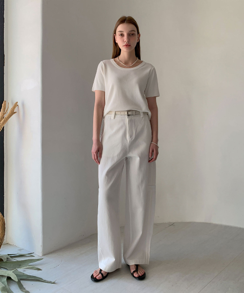 VASCARA（バスカラ）の「Side Pocket Cotton Pants (5colors)（その他パンツ・レディース・スカイブルー/ダークベージュ/ホワイト/ライトベージュ/ブラック・MEDIUM/LARGE/SMALL/X-LARGE）」の6枚目の写真