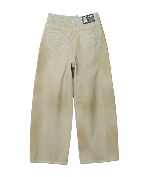X-girl(エックスガール)の「EMBLEM POCKET ASYMMETRIC WAIST DENIM PANTS(デニムパンツ・レディース・ホワイト/インディゴブルー・S/M)」の12枚目の写真