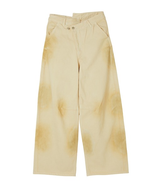 X-girl(エックスガール)の「EMBLEM POCKET ASYMMETRIC WAIST DENIM PANTS(デニムパンツ・レディース・ホワイト/インディゴブルー・S/M)」の22枚目の写真