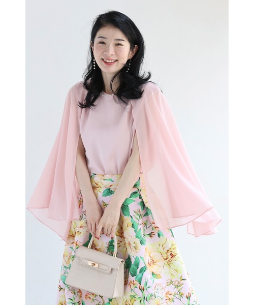 cawaii(カワイイ)の「風に舞うドッキングケープブラウストップス(シャツ/ブラウス・レディース・アイボリー/ピンク・FREE)」の7枚目の写真
