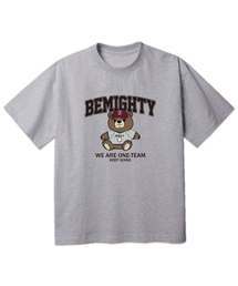 BEMIGHTY（ビーマイティー）の「チアアップベア オーバーサイズ 半袖Tシャツ [メランジェグレー]（Tシャツ/カットソー）」