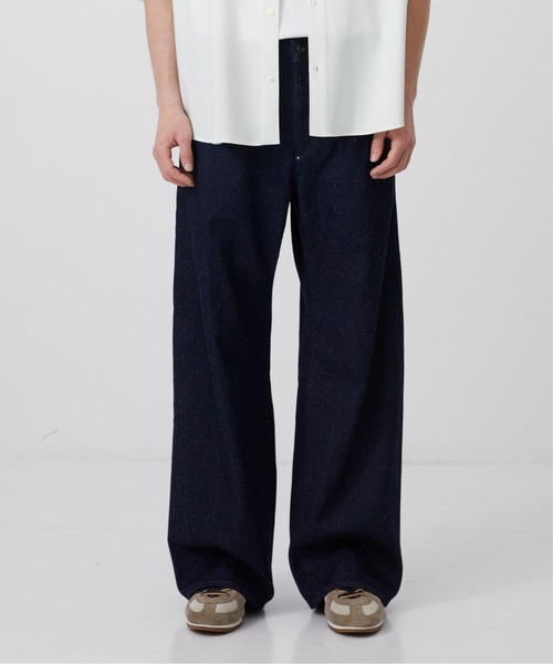 PUBLIC TOKYO(パブリックトウキョウ)の「【P.T】Suvin Silknep Denim Pants(デニムパンツ・メンズ・ダークインディゴブルー・S/M)」の1枚目の写真
