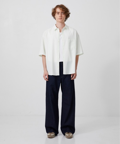 PUBLIC TOKYO(パブリックトウキョウ)の「【P.T】Suvin Silknep Denim Pants(デニムパンツ・メンズ・ダークインディゴブルー・S/M)」の9枚目の写真