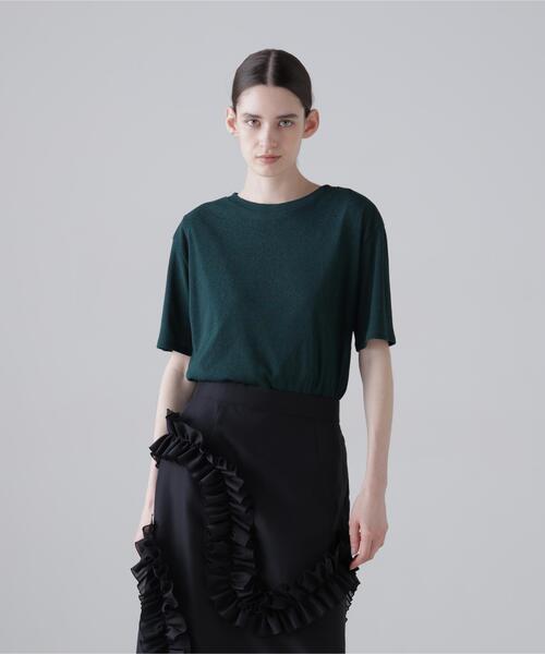 ADORE(アドーア)の「◆ドライテレコ(Tシャツ/カットソー・レディース・グリーン/ブラウン/ブラック・38)」の1枚目の写真