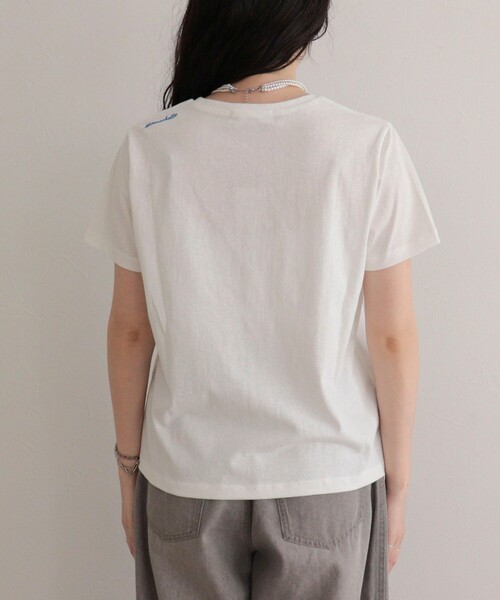fredy emue(フレディエミュ)の「刺しゅう入りCAT PHOTO Tシャツ(Tシャツ/カットソー・レディース・ライトグレー/オフホワイト/チャコールグレー・38)」の16枚目の写真