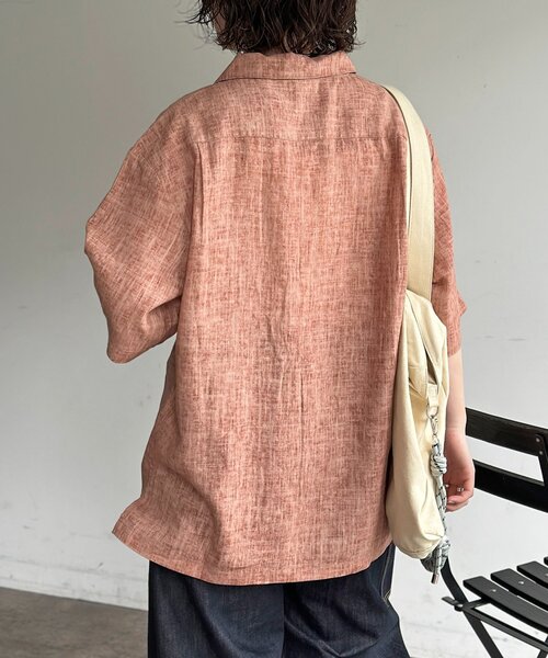CPCM(シーピーシーエム)の「ピグメントリネン半袖開襟シャツ(シャツ/ブラウス・レディース・ネイビー/ピンク/ブラック・MEDIUM/LARGE)」の18枚目の写真
