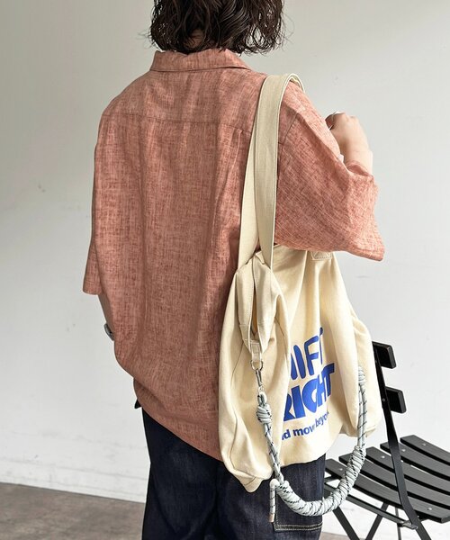 CPCM(シーピーシーエム)の「ピグメントリネン半袖開襟シャツ(シャツ/ブラウス・レディース・ネイビー/ピンク/ブラック・MEDIUM/LARGE)」の19枚目の写真