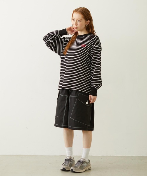 MILKFED.(ミルクフェド)の「BIG POCKET CARGO HALF SHORTS(カーゴパンツ・レディース・ベージュ/ブラック/ライトブルー・S/M)」の10枚目の写真