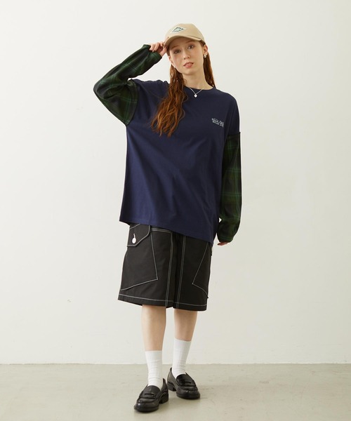 MILKFED.(ミルクフェド)の「BIG POCKET CARGO HALF SHORTS(カーゴパンツ・レディース・ベージュ/ブラック/ライトブルー・S/M)」の13枚目の写真