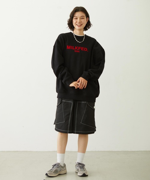 MILKFED.(ミルクフェド)の「BIG POCKET CARGO HALF SHORTS(カーゴパンツ・レディース・ベージュ/ブラック/ライトブルー・S/M)」の17枚目の写真
