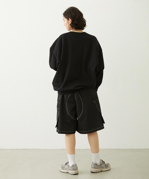 MILKFED.(ミルクフェド)の「BIG POCKET CARGO HALF SHORTS(カーゴパンツ・レディース・ベージュ/ブラック/ライトブルー・S/M)」の18枚目の写真