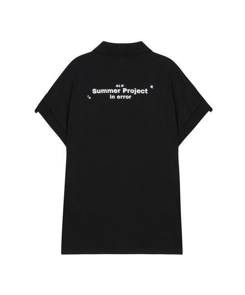 41PRAY(サイルプレイ)の「Horse Summer Polo Shirt / Black(Tシャツ/カットソー・レディース・ブラック・OS)」の6枚目の写真
