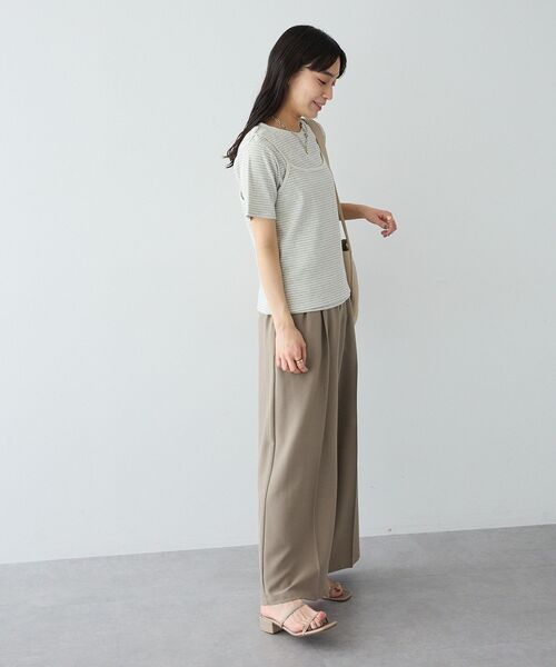 CRAFT STANDARD BOUTIQUE(クラフトスタンダードブティック)の「2点セット/ボーダーキャミ+Tシャツ(Tシャツ/カットソー・レディース・ライトブルー/ブラウン/ライトグレー・FREE)」の12枚目の写真