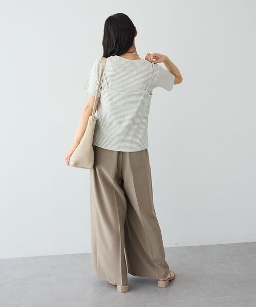 CRAFT STANDARD BOUTIQUE(クラフトスタンダードブティック)の「2点セット/ボーダーキャミ+Tシャツ(Tシャツ/カットソー・レディース・ライトブルー/ブラウン/ライトグレー・FREE)」の13枚目の写真