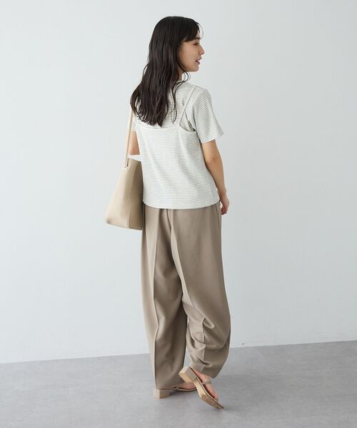 CRAFT STANDARD BOUTIQUE(クラフトスタンダードブティック)の「2点セット/ボーダーキャミ+Tシャツ(Tシャツ/カットソー・レディース・ライトブルー/ブラウン/ライトグレー・FREE)」の14枚目の写真