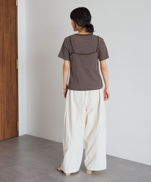 CRAFT STANDARD BOUTIQUE(クラフトスタンダードブティック)の「2点セット/ボーダーキャミ+Tシャツ(Tシャツ/カットソー・レディース・ライトブルー/ブラウン/ライトグレー・FREE)」の22枚目の写真