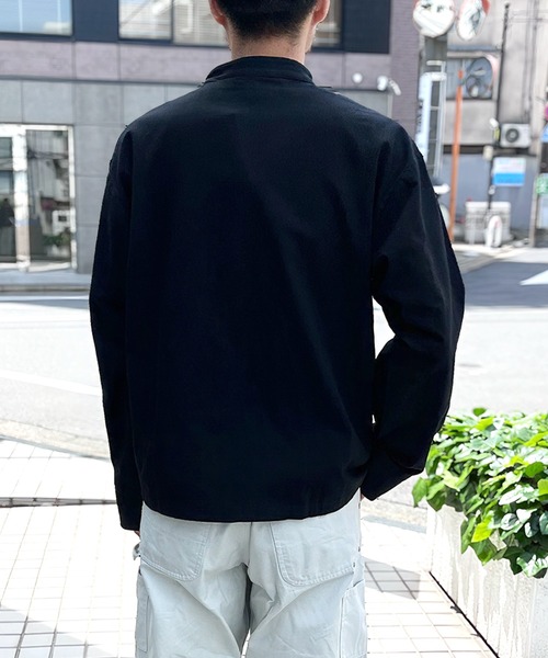 yield(イールド)の「【yield select】KUNG-FU SHIRT カンフーシャツ チャイナシャツ キレイめ 無地 長袖(シャツ/ブラウス・メンズ・ミント/ブラック・L/M/XXL/XL/S)」の6枚目の写真