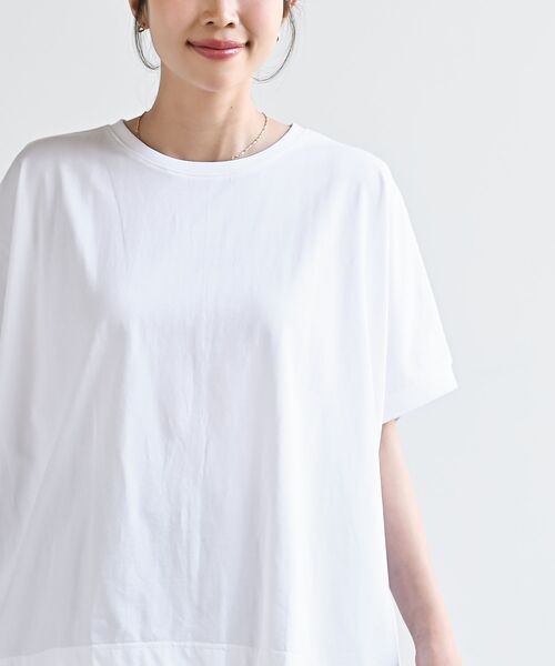 rps（アールピーエス）の「接触冷感ドルマンＴ（Tシャツ/カットソー・レディース・ブルー/チャコールグレー/ブラック/オフホワイト・フリー）」の9枚目の写真
