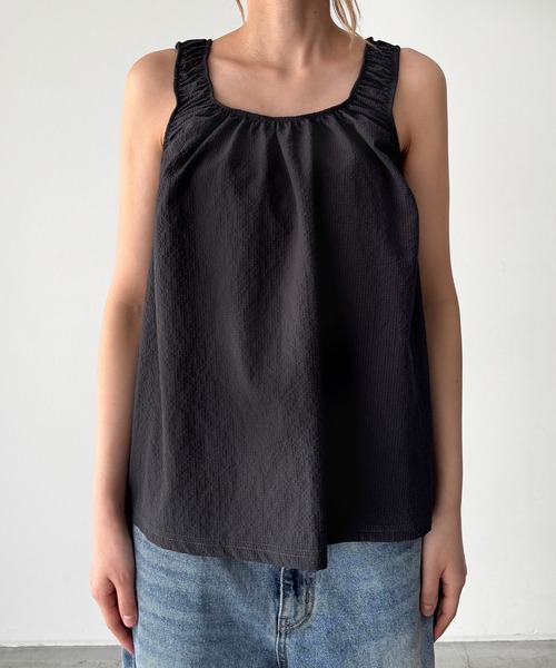 CANAL JEAN(キャナルジーン)の「El mar サッカーストライプセットアップ(セットアップ・レディース・チャコールグレー・ONE SIZE)」の10枚目の写真
