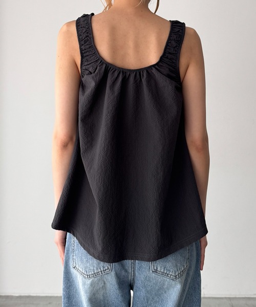 CANAL JEAN(キャナルジーン)の「El mar サッカーストライプセットアップ(セットアップ・レディース・チャコールグレー・ONE SIZE)」の12枚目の写真