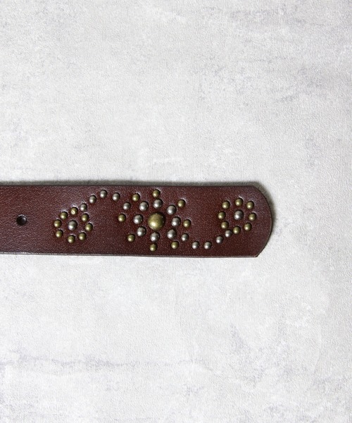 8(eight)(エイト)の「38mm スタッズベルト 牛革製(ベルト・メンズ・ブラック/ダークブラウン・FREE)」の13枚目の写真