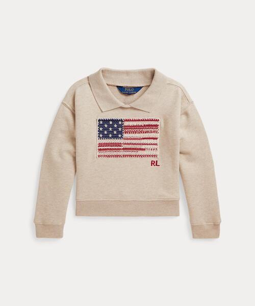 POLO RALPH LAUREN CHILDRENSWEAR(ポロ ラルフ ローレン チルドレンズウェア)の「フラッグ テリー カラード スウェットシャツ(スウェット・キッズ・ブラウン系6・3/4/6)」の1枚目の写真