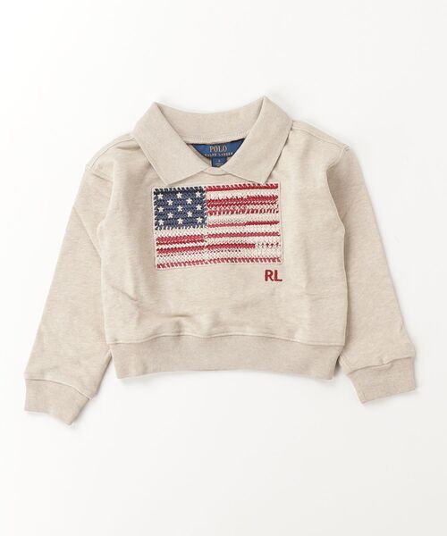 POLO RALPH LAUREN CHILDRENSWEAR(ポロ ラルフ ローレン チルドレンズウェア)の「フラッグ テリー カラード スウェットシャツ(スウェット・キッズ・ブラウン系6・3/4/6)」の3枚目の写真